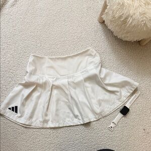 Adidas White Pleated Skirt